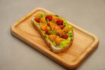 Open Sandwich -Sourdough Toast with Avocado, sauteed cherry tomatoes with garlic